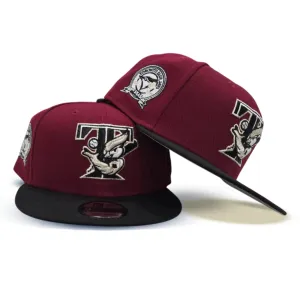 Burgundy Toronto Blue Jays Gray Bottom 40th Season Side Patch 9Fifty New Era Snapback