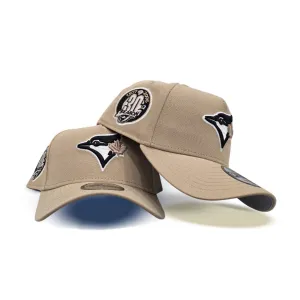 Camel Toronto Blue Jays Curved Brim Gray Bottom 30th Season Side Patch New Era A-Frame 9Forty Snapback