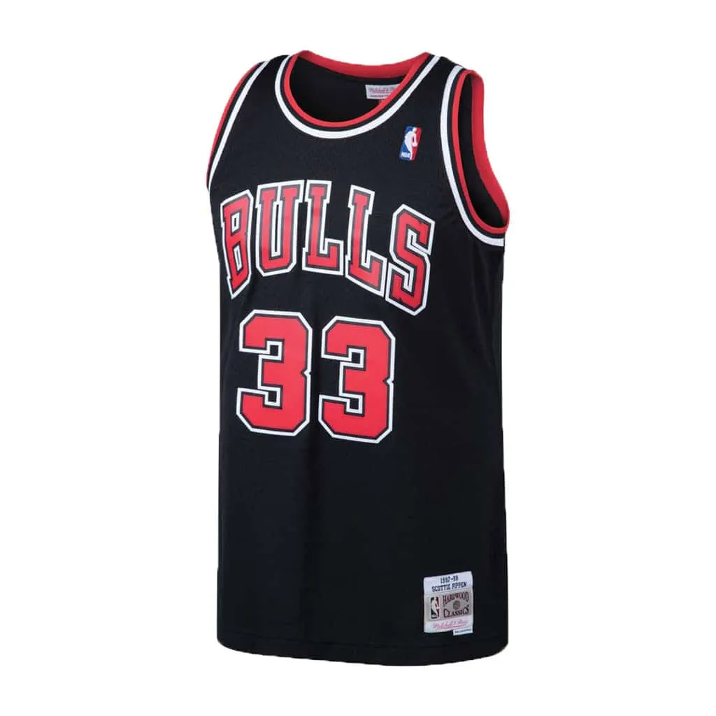 Chicago Bulls Scottie Pippen Mitchell & Ness Black 1997-98 Hardwood Classics Swingman Jersey