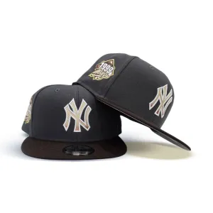 Dark Gray New York Yankees Brown Visor Gray Bottom 1999 World Series Side Patch New Era 9Fifty