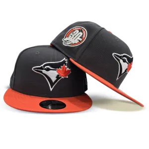 Dark Gray Toronto Blue Jays Orange Visor Gray Bottom 30th Anniversary Side Patch New Era 9Fifty Snapback