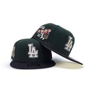 Dark Green Los Angeles Dodgers Navy Blue Visor Gray Bottom Shohei Ohtani Side Patch 9Fifty Snapback