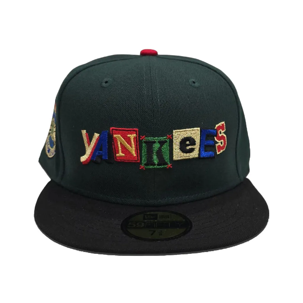 Dark Green New York Yankees Black Visor Gray Bottom 1936 World Series Side Patch New Era 59Fifty Fitted