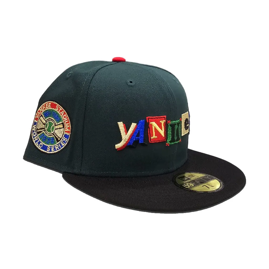 Dark Green New York Yankees Black Visor Gray Bottom 1936 World Series Side Patch New Era 59Fifty Fitted