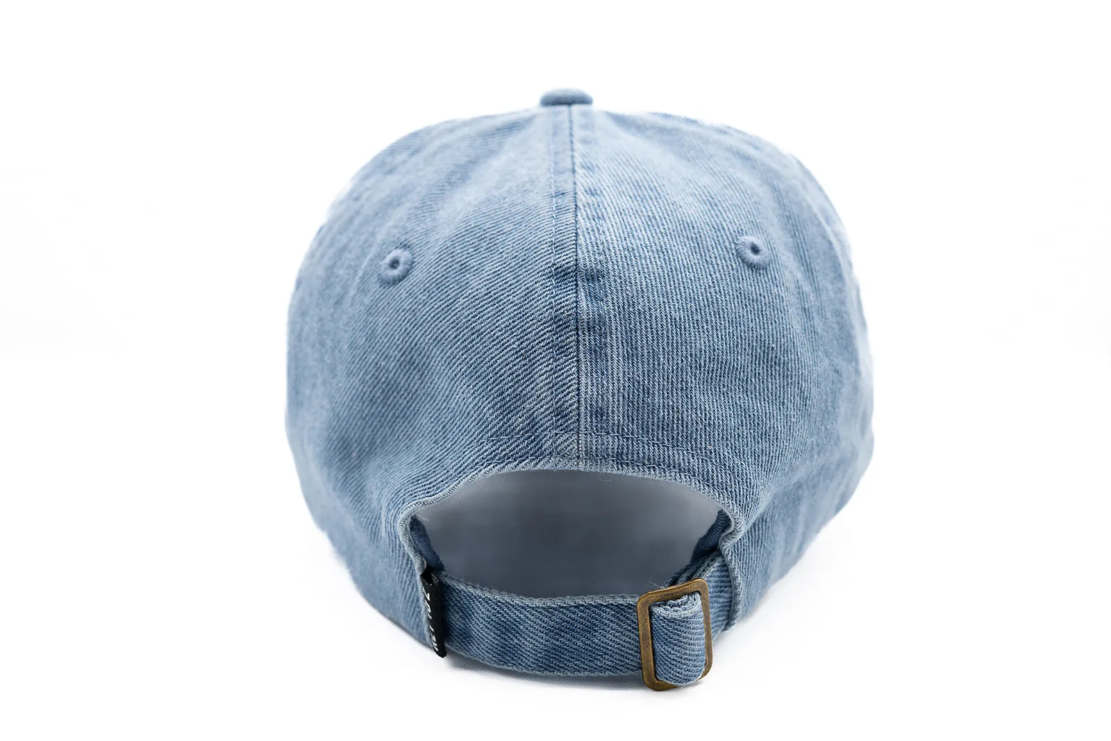 Denim Hat   White Terry Letter