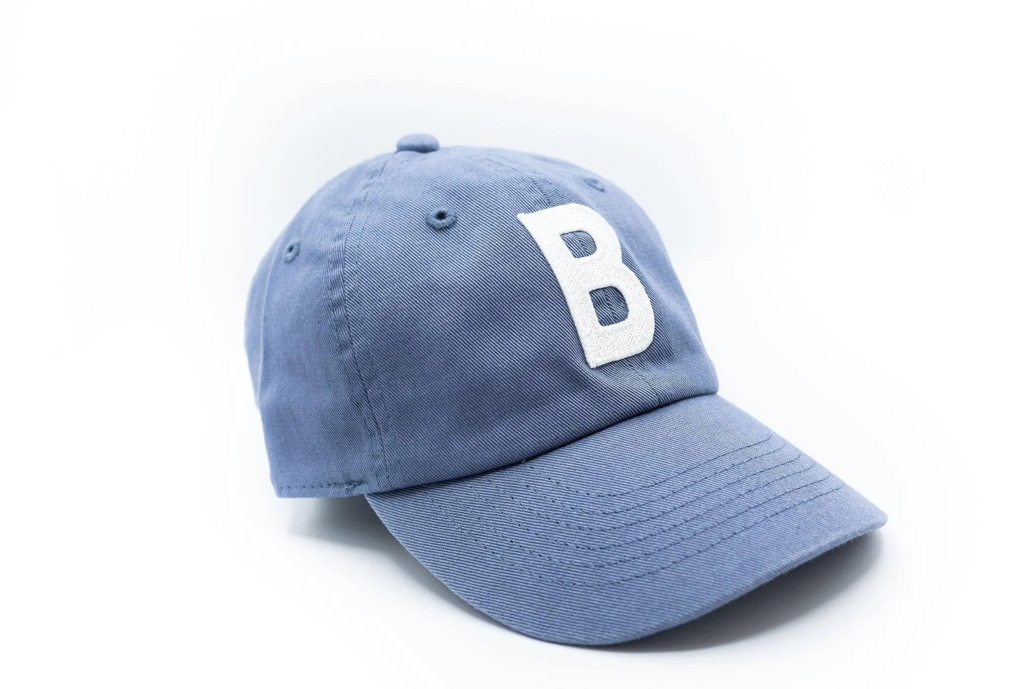 Dusty Blue Letter Baseball Hat