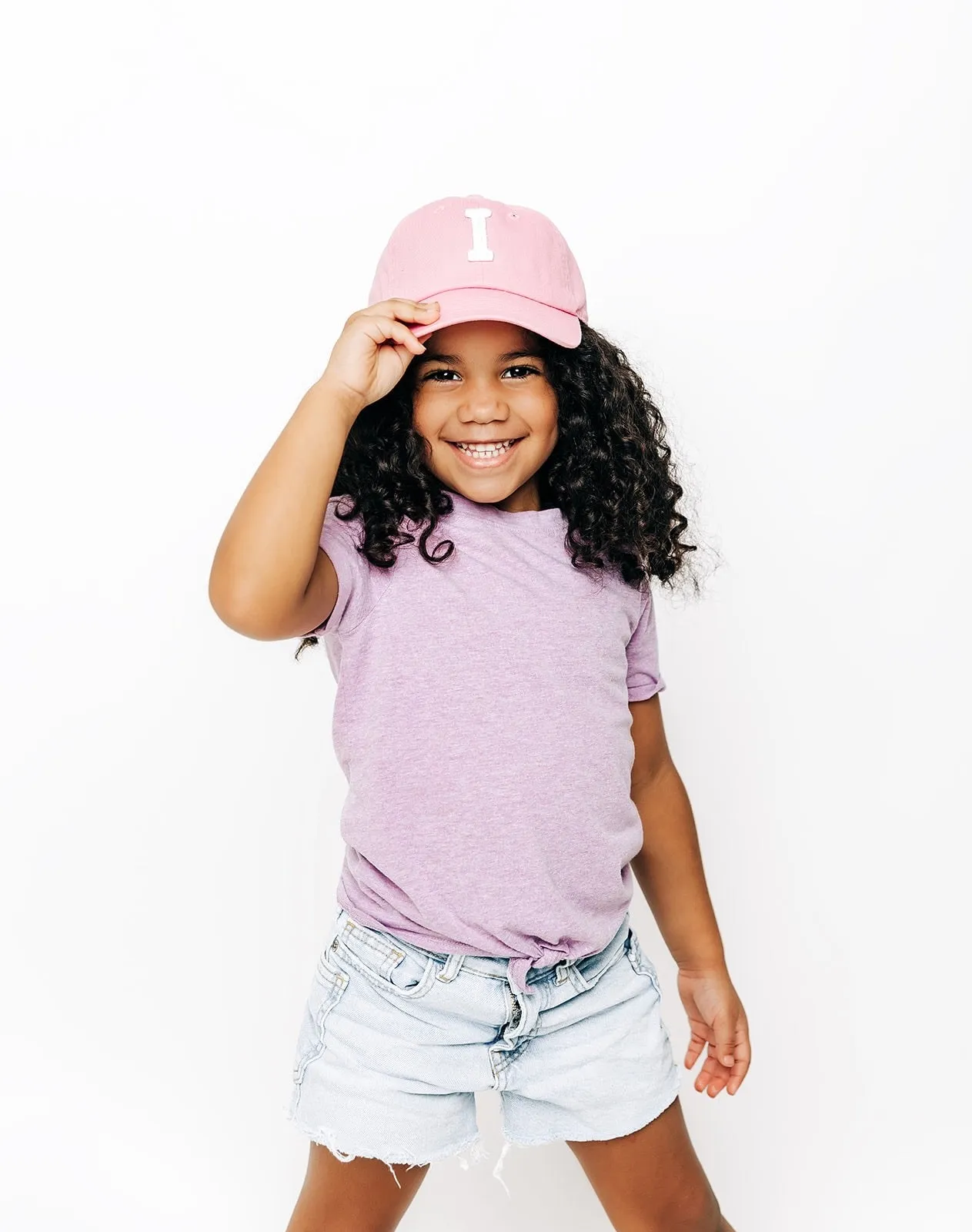 Dusty Rose Letter Baseball Hat
