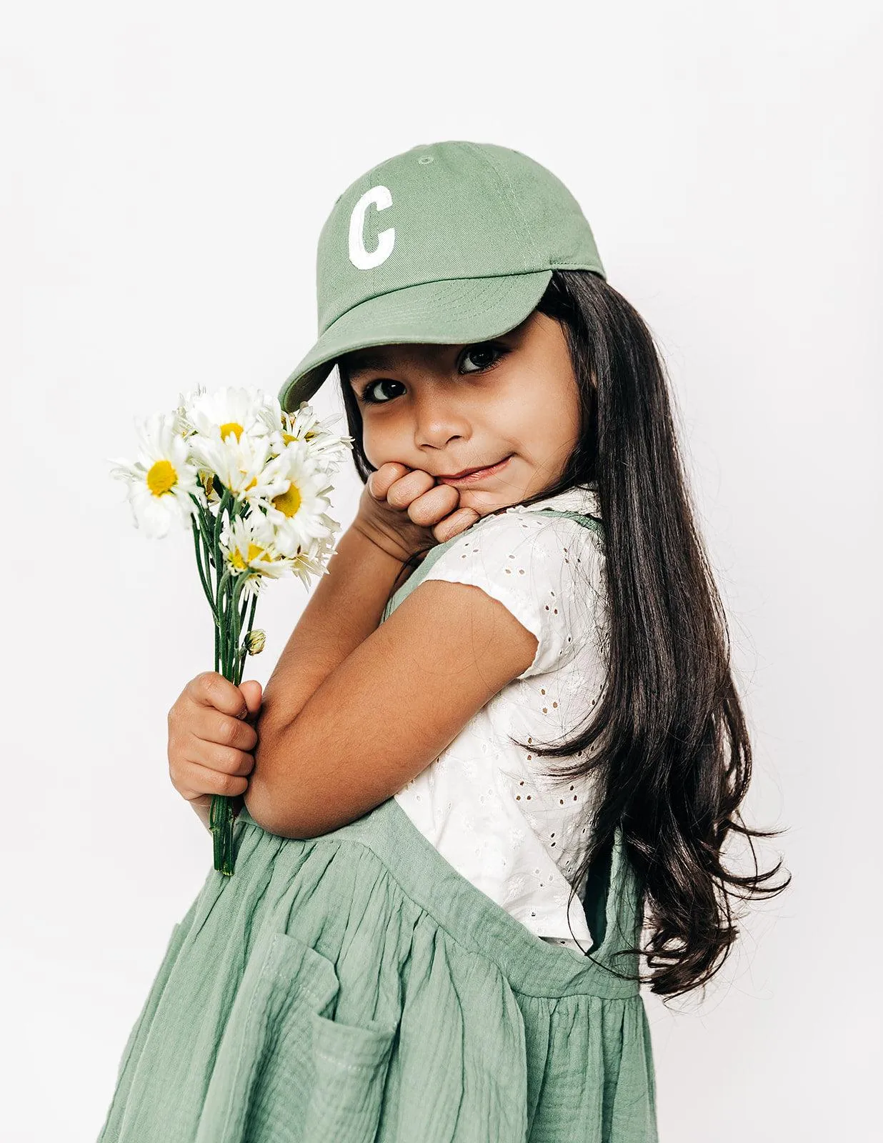Dusty Sage Letter Baseball Hat