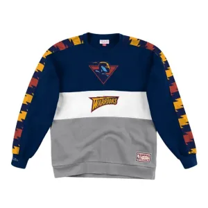 Golden State Warriors Mitchell & Ness Scorer Fleece Crew Sweatshirt