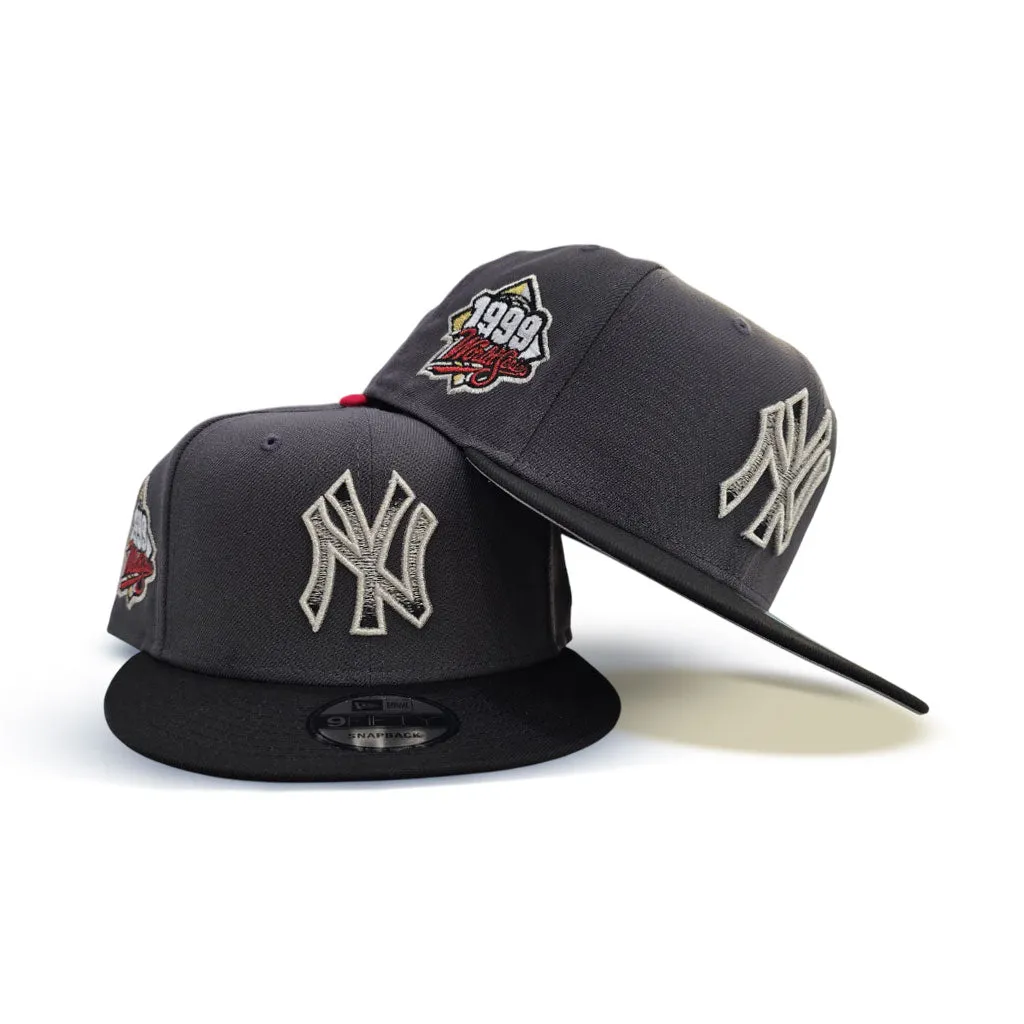 Graphite New York Yankees Black Visor Gray Bottom 1999 World Series Side Patch New Era 9Fifty Snapback