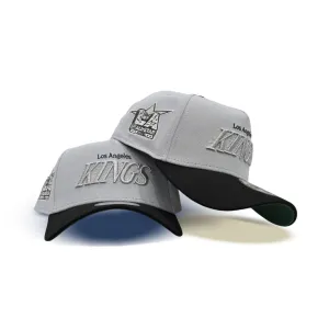 Gray Los Angeles Kings Black Curved Brim Green Bottom LA 2017 All Star Game Side Patch New Era A-Frame 9Forty Snapback