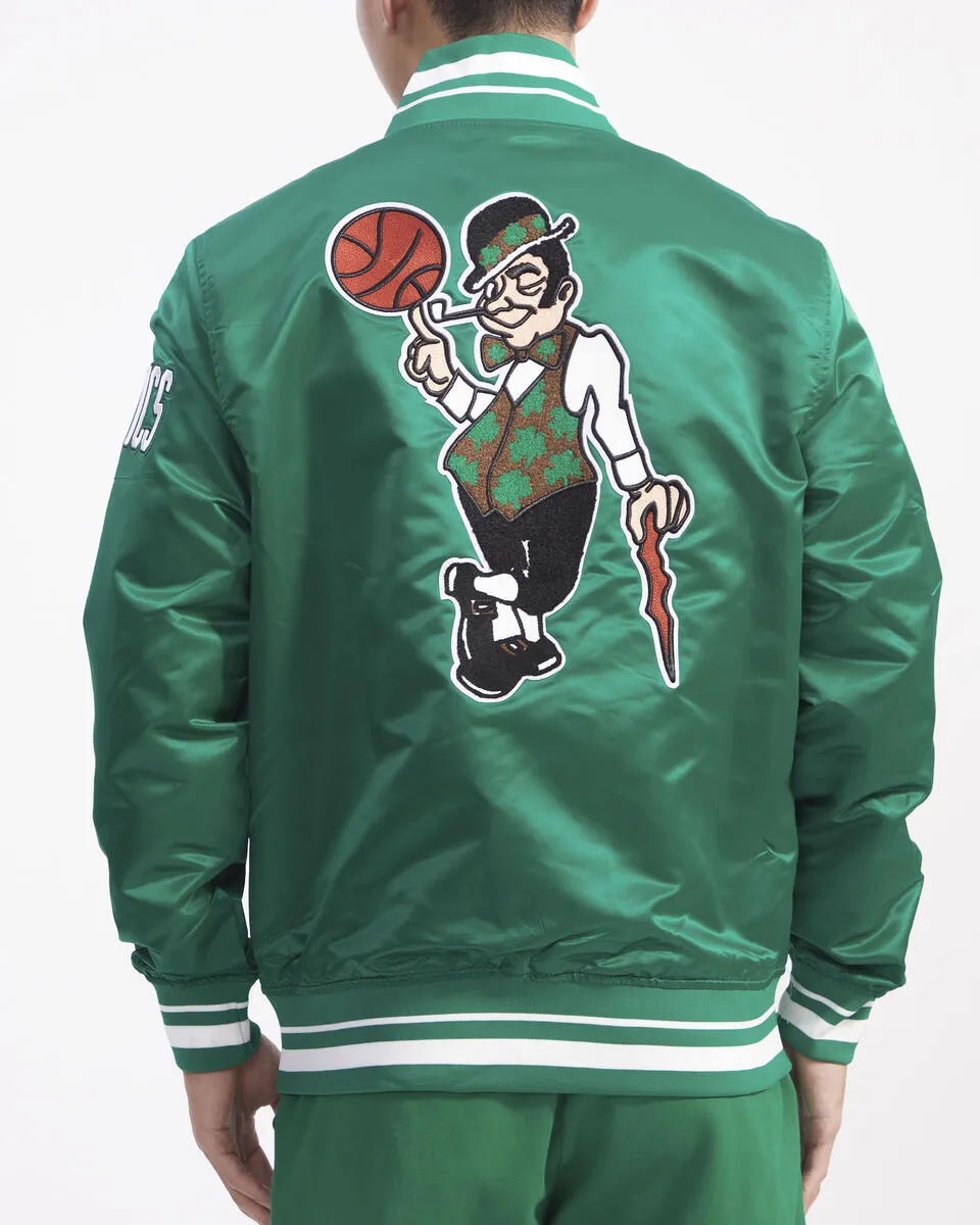 Green Boston Celtics Pro Standard Logo Mascot Satin Jacket