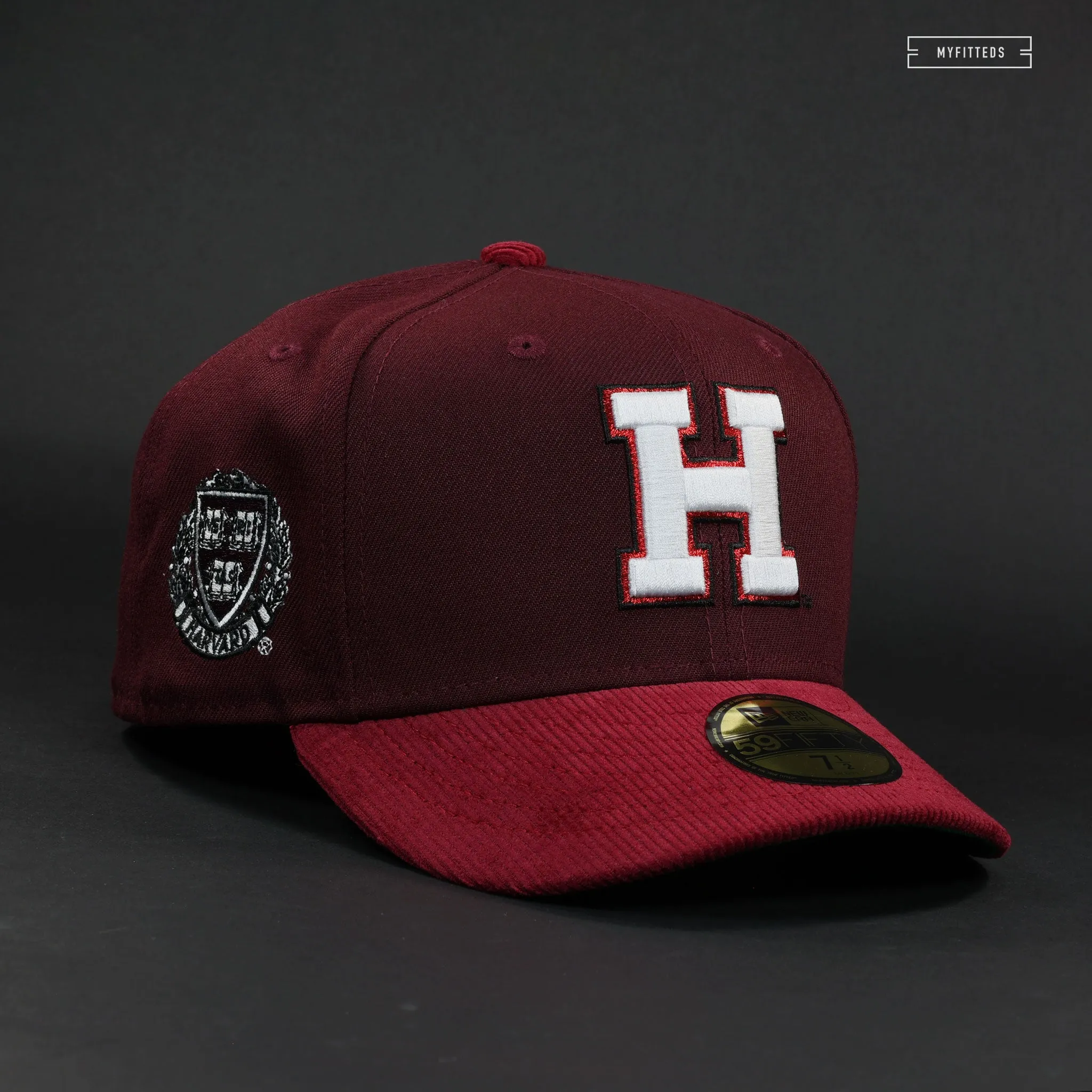 HARVARD UNIVERSITY HARVARD CRIMSON VERITAS SIDE PATCH NEW ERA FITTED CAP