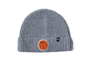 Heather Grey Terry Basketball Beanie