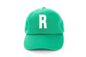 Kelly Green Letter Baseball Hat
