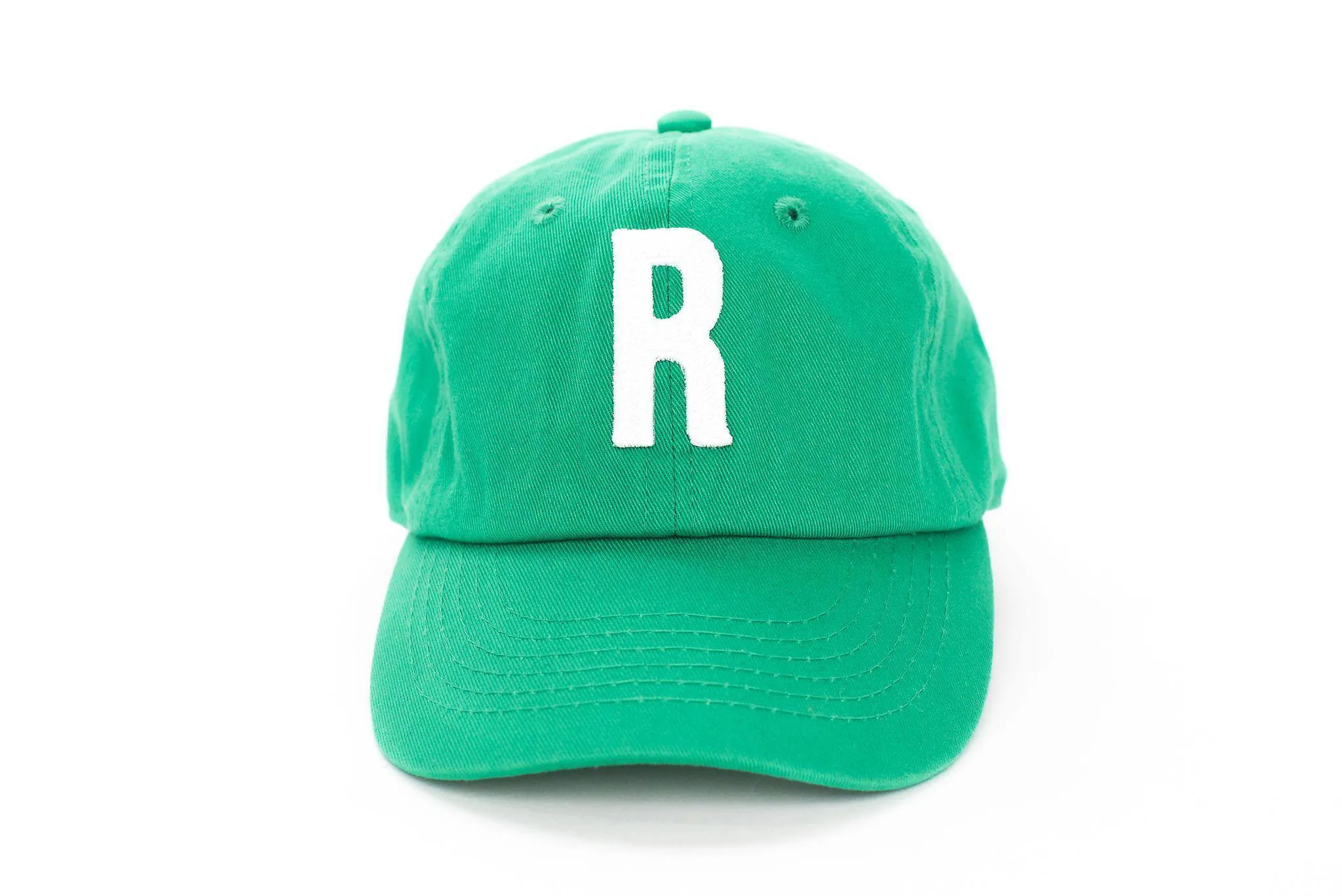 Kelly Green Letter Baseball Hat