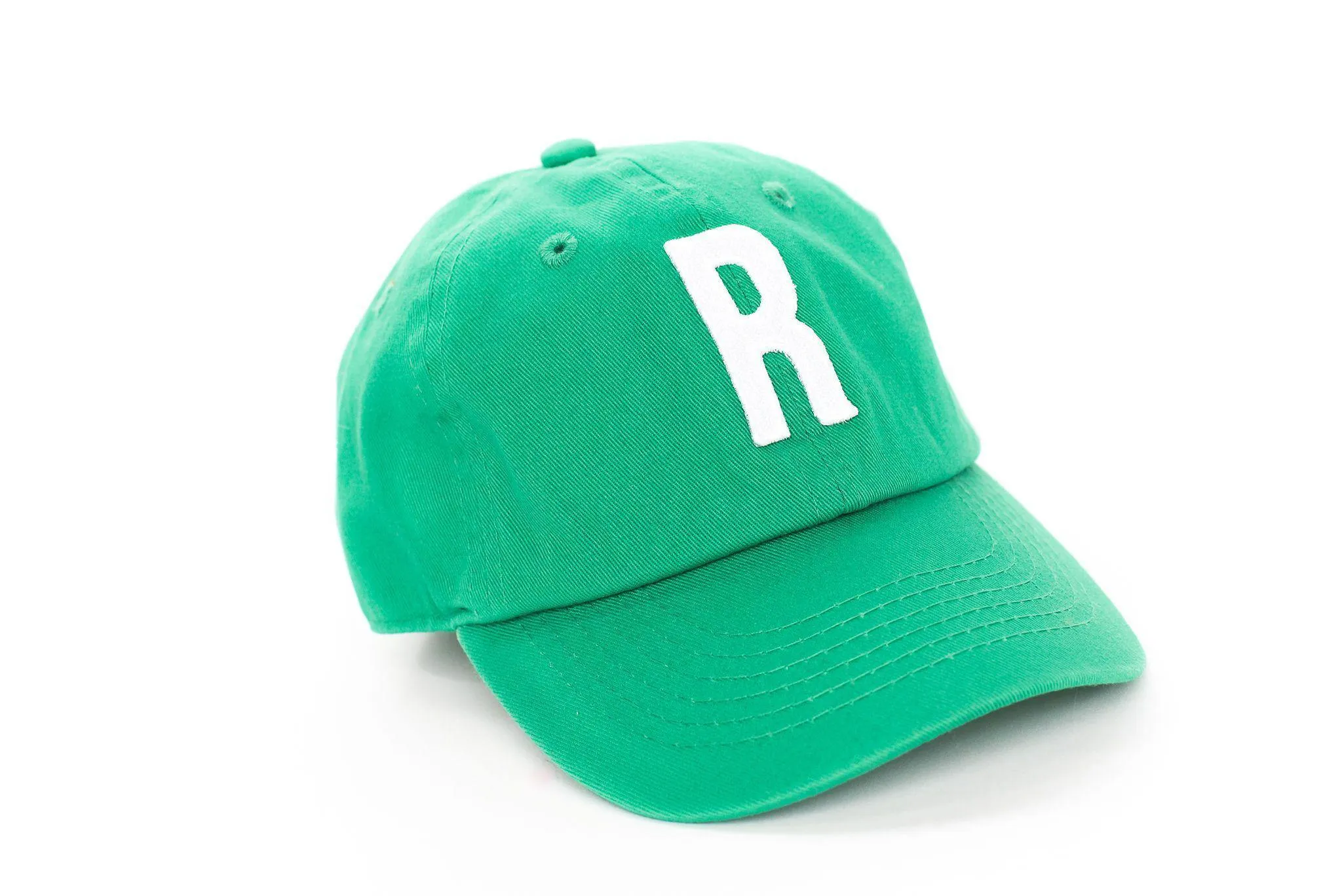 Kelly Green Letter Baseball Hat