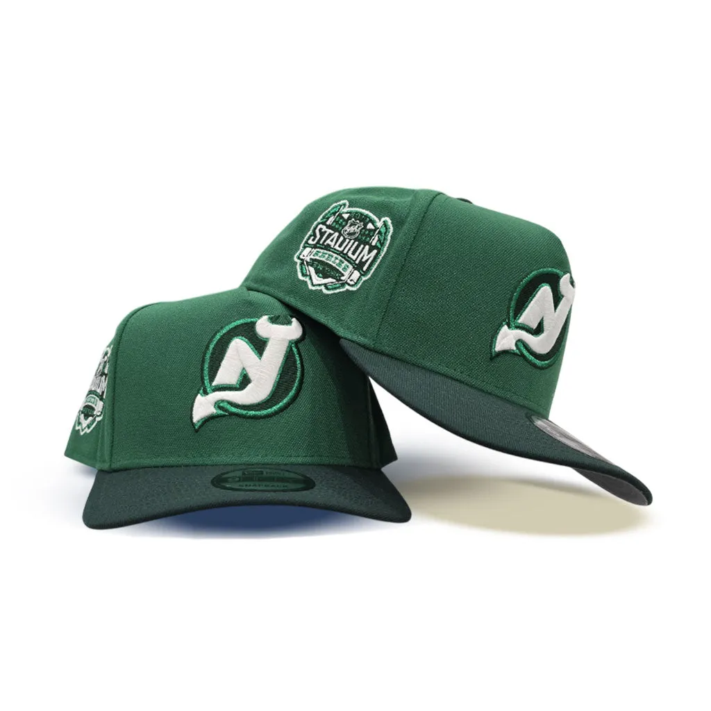 Kelly Green New Jersey Devils Dark Green Curved Brim Gray Bottom 2014 Stadium Series Side Patch New Era A-Frame 9Fifty Snapback
