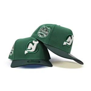 Kelly Green New Jersey Devils Dark Green Curved Brim Gray Bottom 2014 Stadium Series Side Patch New Era A-Frame 9Fifty Snapback