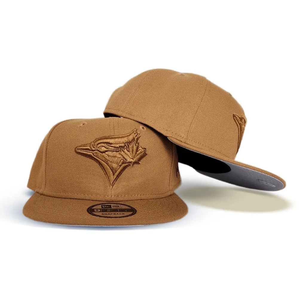 Khaki Toronto Blue Jays Gray Bottom New Era 9Fifty Snapback