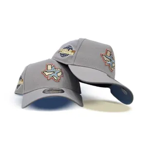 Light Gray Houston Astros State Logo Curved Brim Icy Blue Bottom 2005 World Series Side Patch New Era 9Forty Snapback