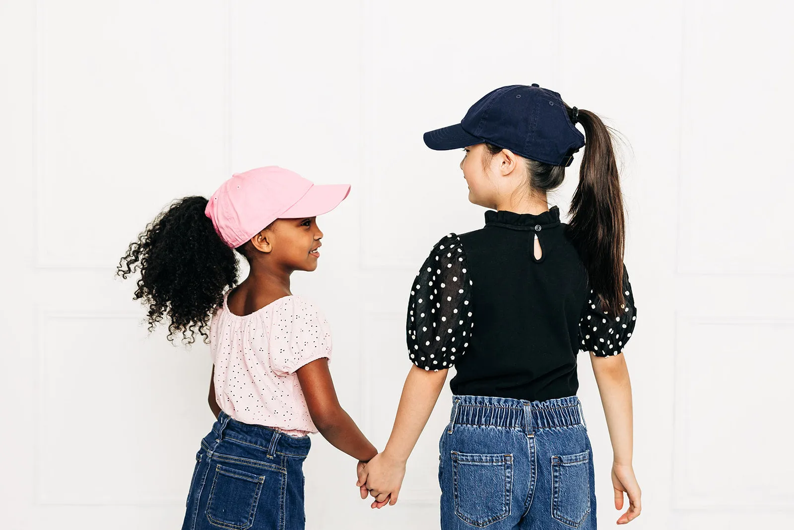 Light Pink Letter Ponytail Hat