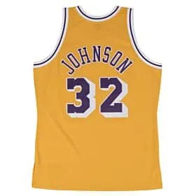 Los Angeles Lakers 1984-85 Magic Johnson Mitchell & Ness Yellow Swingman Jersey