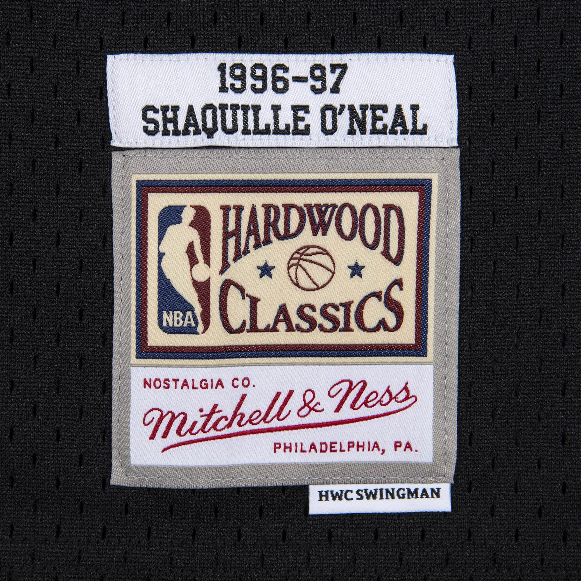 Los Angeles Lakers 1996-97 Shaquille O'Neal Mitchell & Ness Black Swingman Jersey