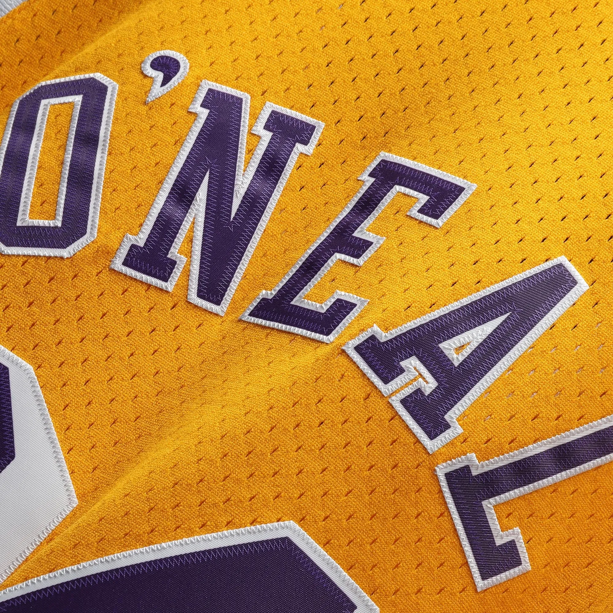 Los Angeles Lakers 1996-97 Shaquille O'Neal Mitchell & Ness Yellow Swingman Jersey