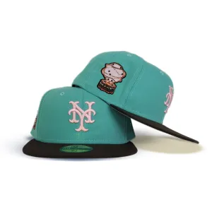 Mint Green New York Mets Brown Visor Pink Bottom 1964 All Star Game Side Patch New Era 59Fifty Fitted