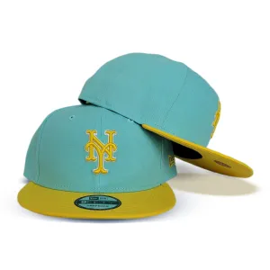 Mint Green New York Mets Yellow Visor New Era 9Fifty Snapback Hat