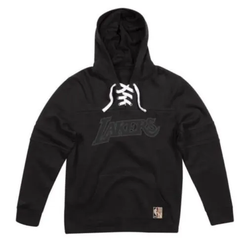 MITCHELL & NESS BLACK LOS ANGELES LAKERS FLEECE HOCKEY HOODIE