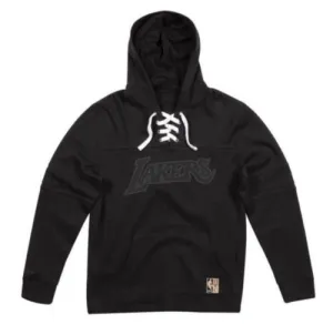 MITCHELL & NESS BLACK LOS ANGELES LAKERS FLEECE HOCKEY HOODIE