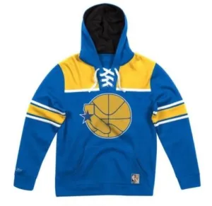 MITCHELL & NESS GOLDEN STATE WARRIORS FLEECE HOCKEY HOODIE