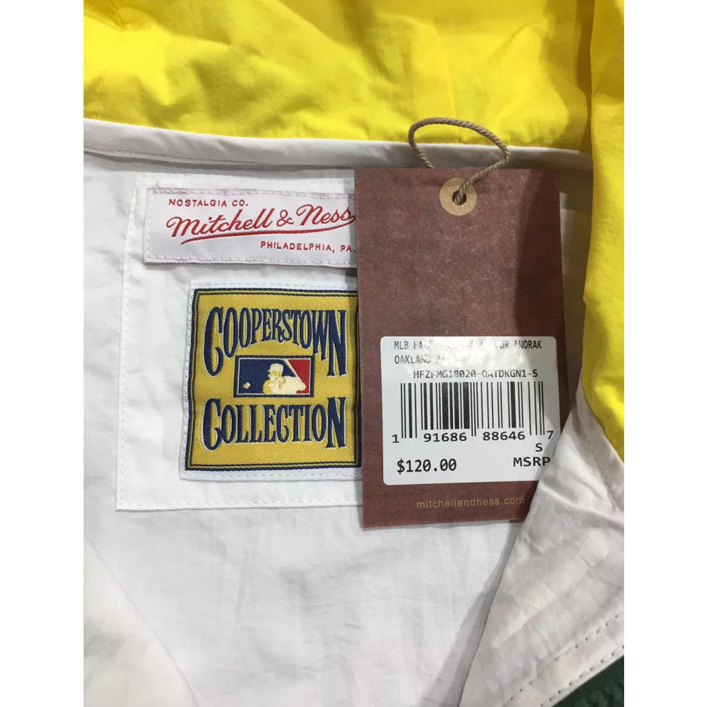 Mitchell & Ness Half Zip Anorak MLB Oakland Athletics A's Windbeaker Jacket