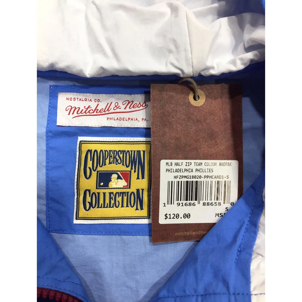 Mitchell & Ness Half Zip Anorak MLB Philadelphia Phillies Windbeaker Jacket