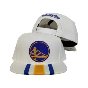Mitchell & Ness White Golden Sates Warriors Snapback