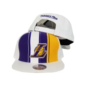 Mitchell & Ness White / Purple Los Angeles Lakers Snapback Hat