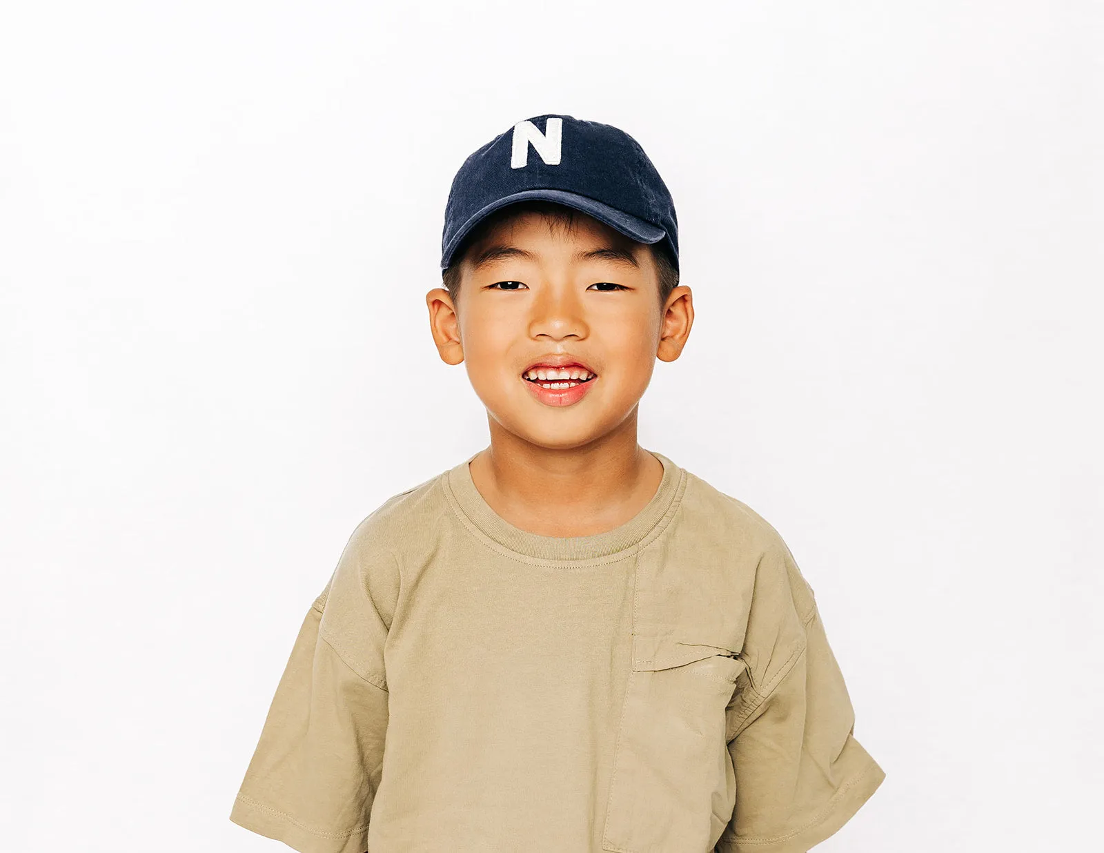 Navy Blue Hat   White Terry Letter