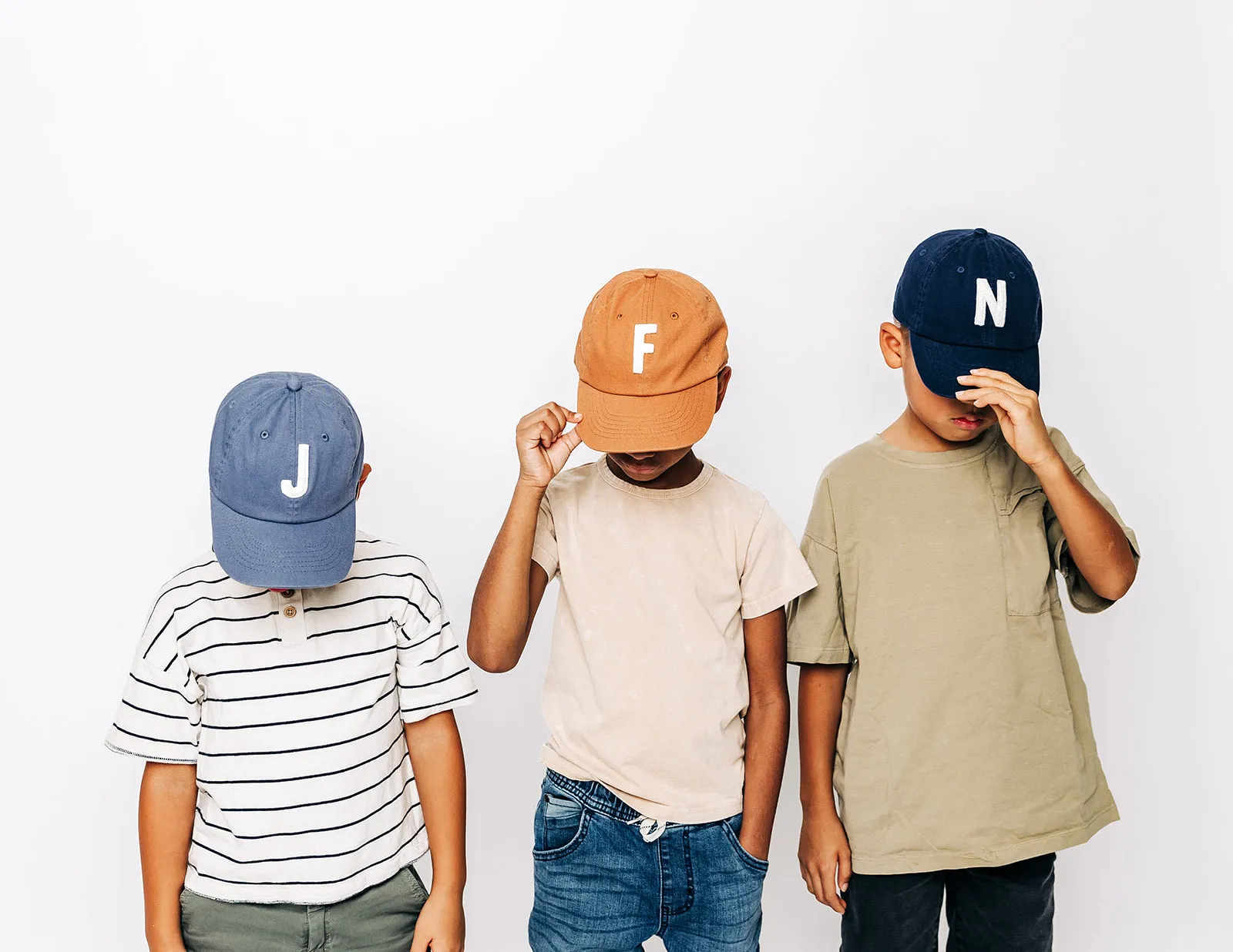 Navy Blue Hat   White Terry Letter