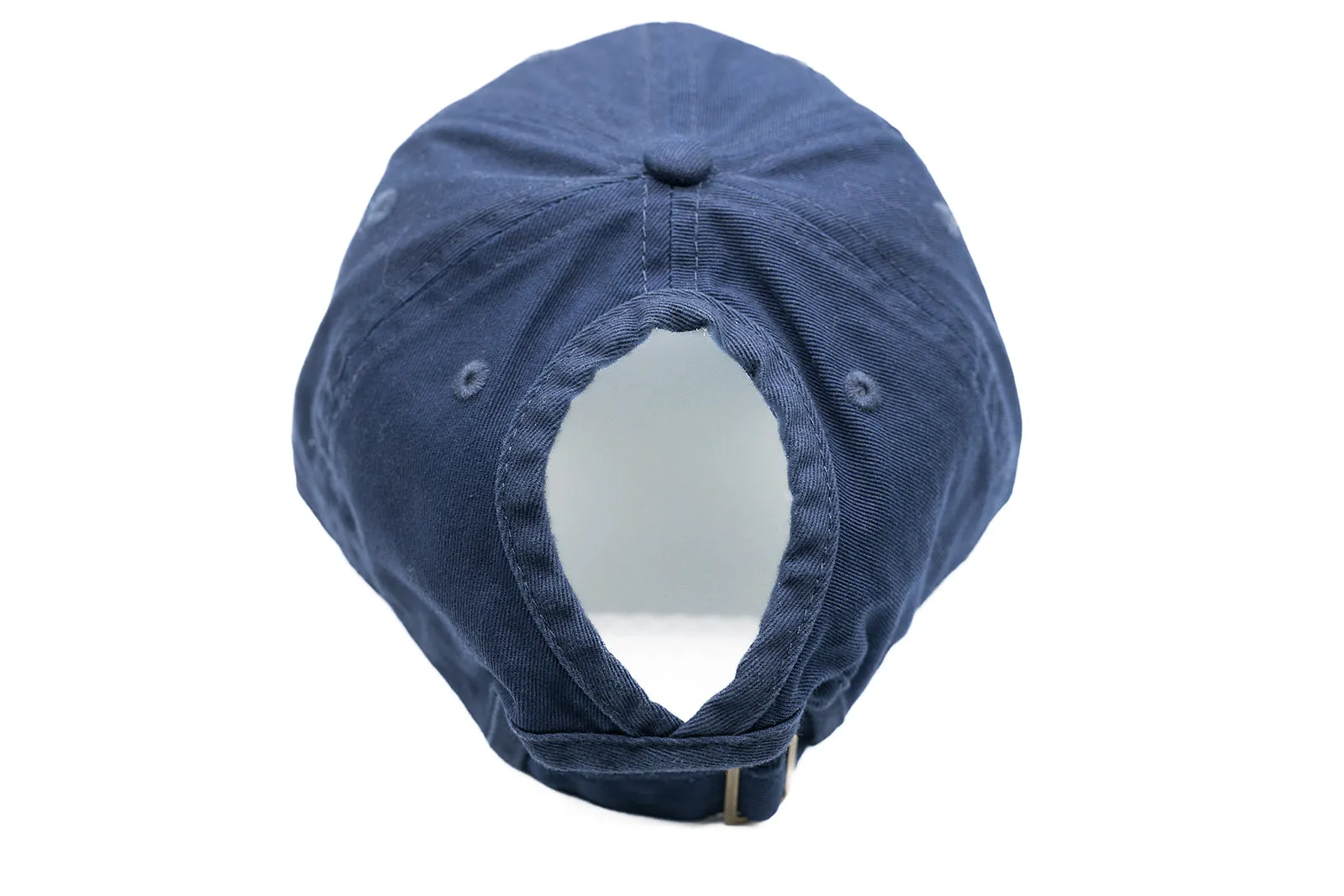 Navy Blue Letter Ponytail Hat