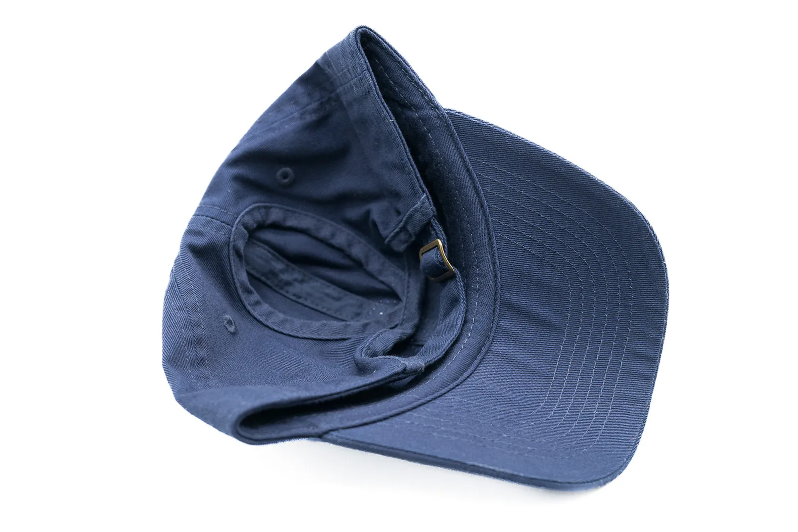 Navy Blue Letter Ponytail Hat