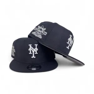 Navy Blue New York Mets Gray Bottom 25th Anniversary Side Patch New Era 9Fifty Snapback