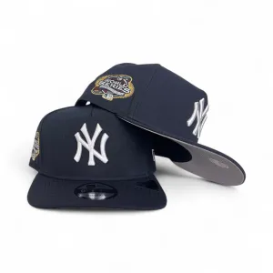 Navy Blue New York Yankees Curved Brim Gray Bottom 2003 World Series Side Patch New Era 9Fifty A-Frame Snapback