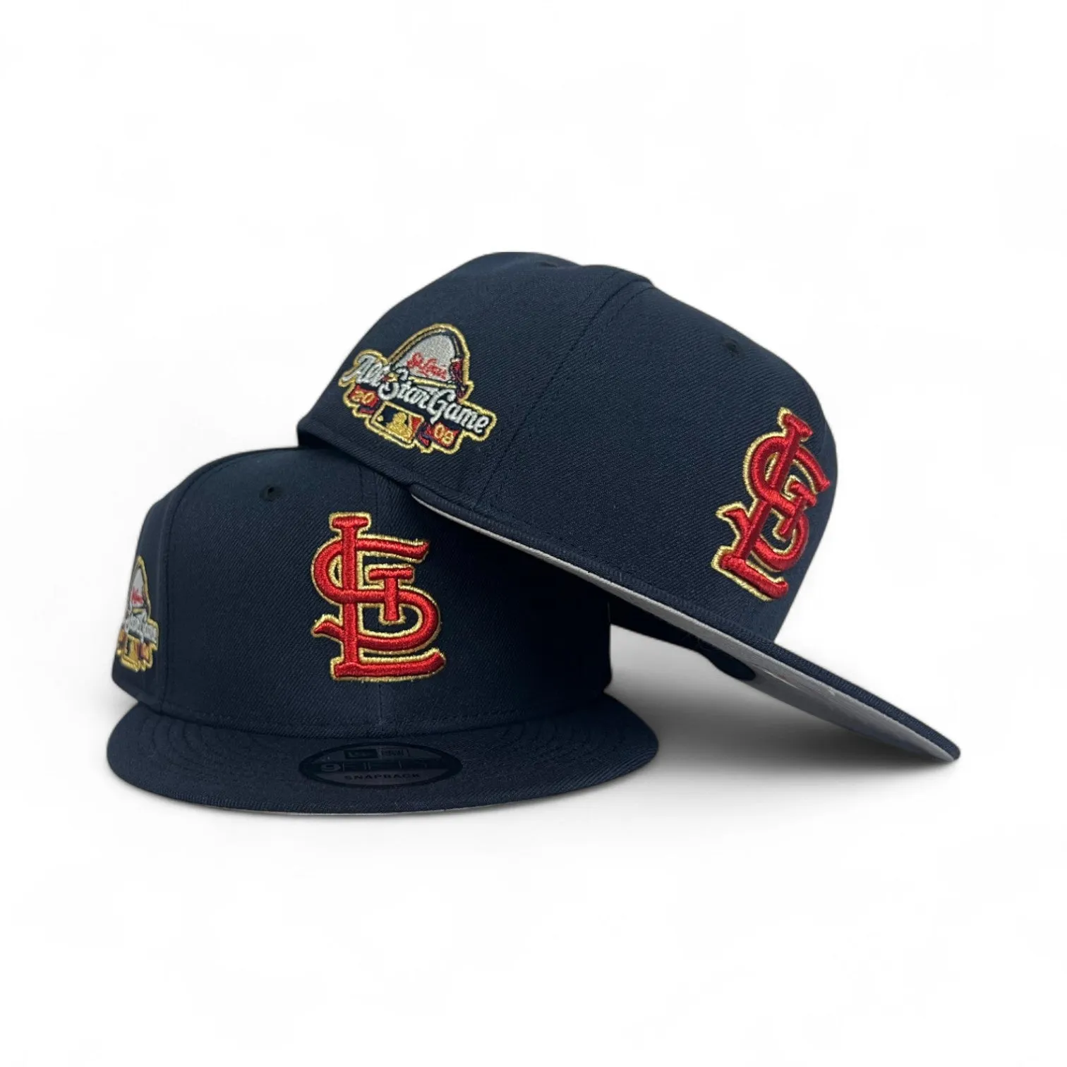 Navy Blue St. Louis Cardinals Gray Bottom 2009 All Star Game Side Patch 9Fifty New Era Snapback