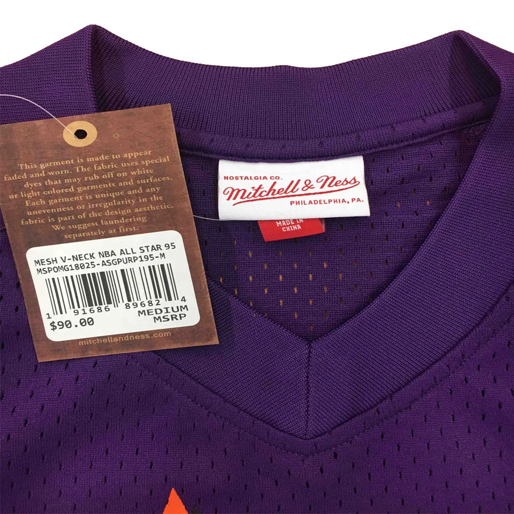 NBA Purple All Star Mitchell & Ness 1995 Mesh V-Neck Jersey