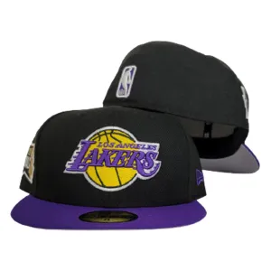 NEW ERA BLACK / PURPLE 2TONE LOS ANGELES LAKERS NBA FINALS SIDE PATCH 59FIFTY FITTED