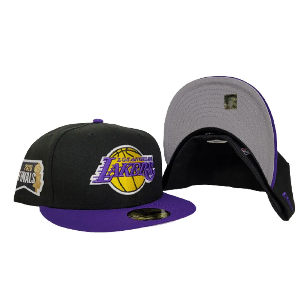 NEW ERA BLACK / PURPLE 2TONE LOS ANGELES LAKERS NBA FINALS SIDE PATCH 59FIFTY FITTED