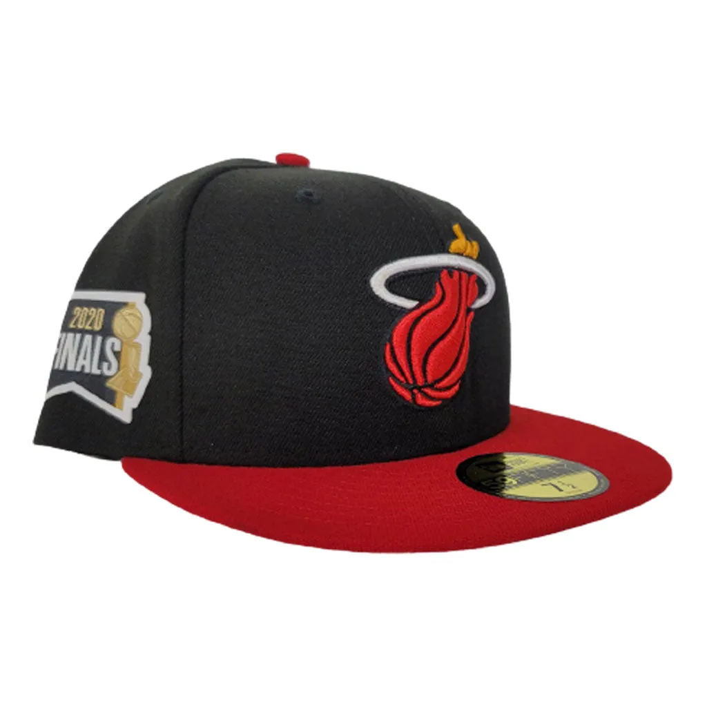 NEW ERA BLACK / RED 2TONE MIAMI HEAT NBA FINALS SIDE PATCH 59FIFTY FITTED
