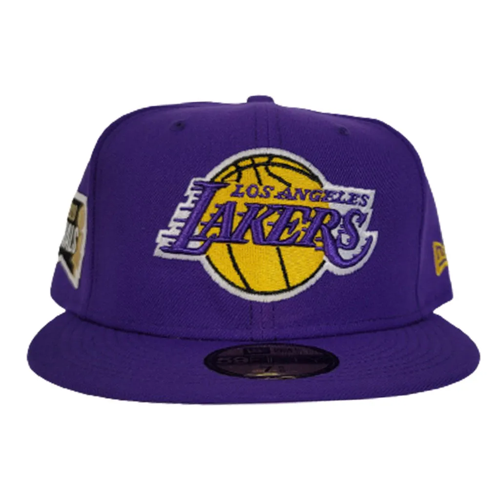 NEW ERA LOS ANGELES LAKERS NBA FINALS SIDE PATCH PURPLE 59FIFTY FITTED